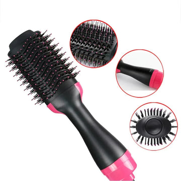 One Step Hair Dryer hot air brush with premium black box - straightening and drying
