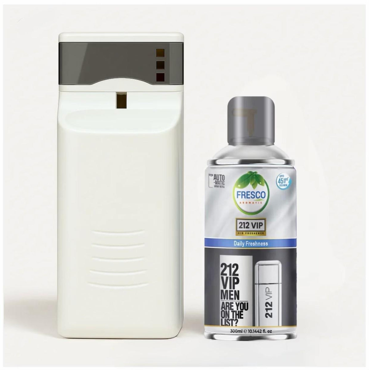 Automatic Air Freshener Dispenser Deluxe Model with Free Fragrance Refill & Batteries