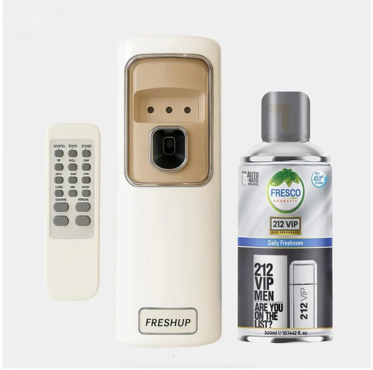 Freshup Automatic Air Freshener Machine with LED and Remote Control – Free Refill Included