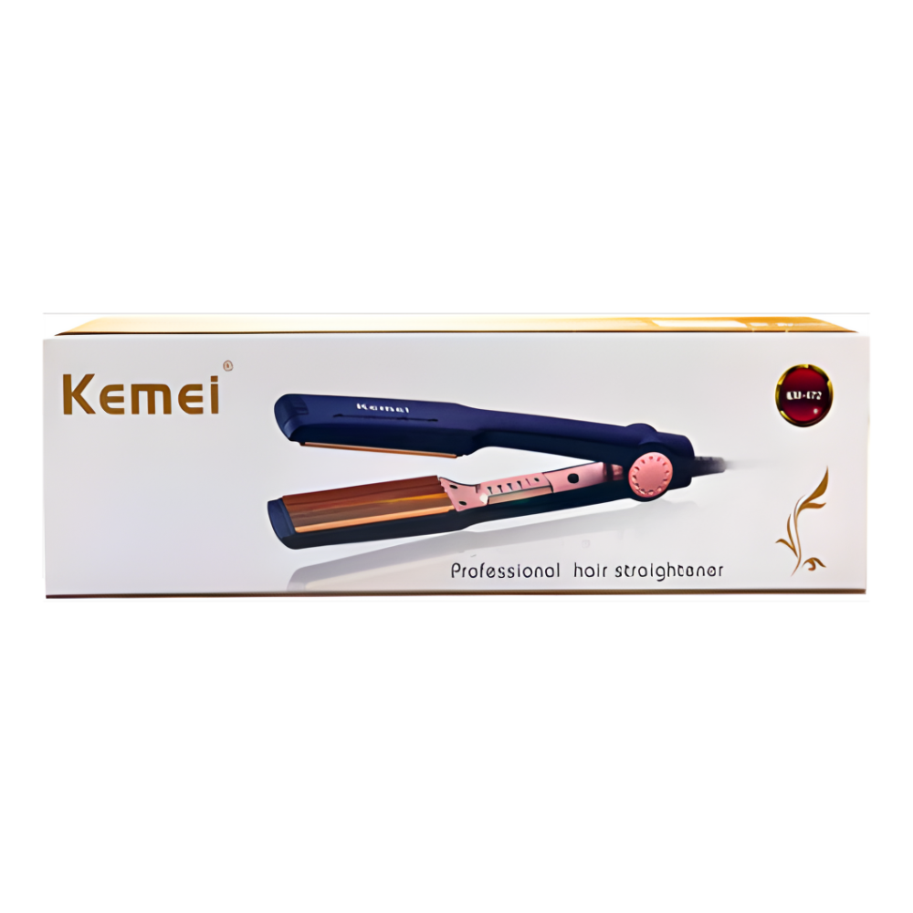 Kemei KU-172 professional hair straightener original box packaging