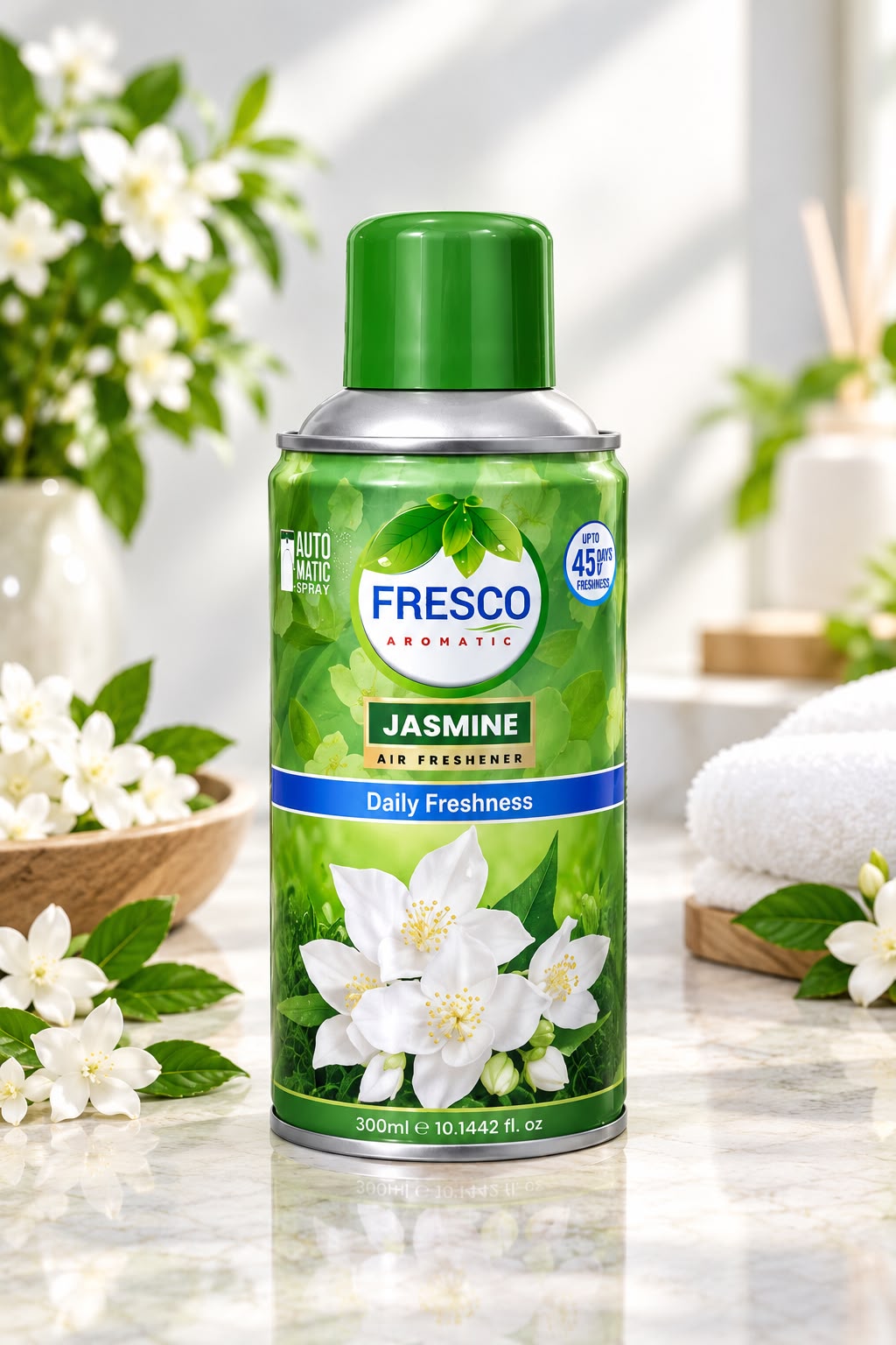 Fresco Jasmine Automatic Air Freshener – Daily Freshness | 300ml