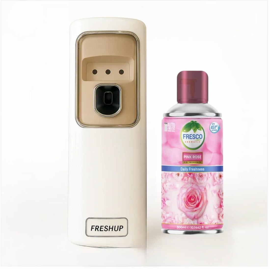 Freshup Automatic Fragrance Dispenser with LED Light, Free Refill and D-Size Batteries