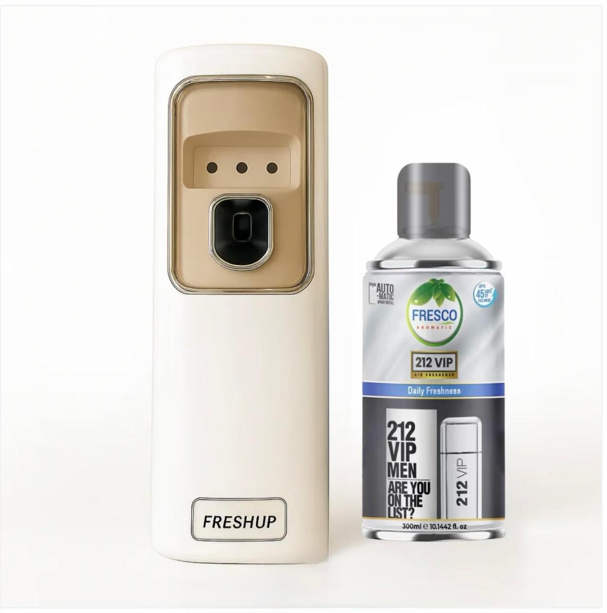 Freshup Automatic Fragrance Dispenser with LED Light, Free Refill and D-Size Batteries