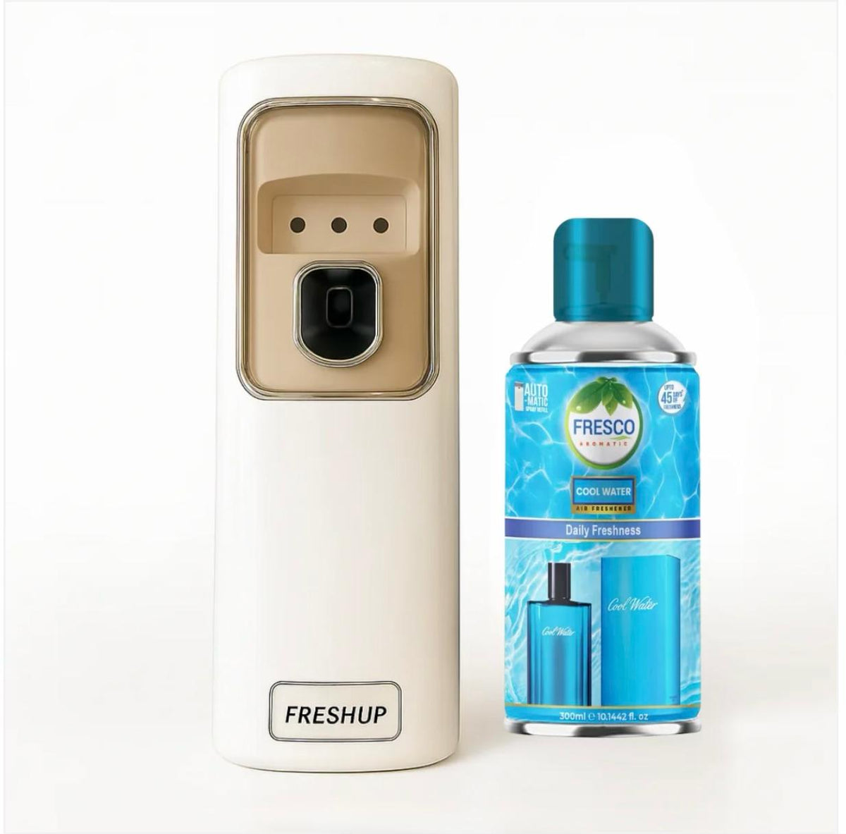 Freshup Automatic Fragrance Dispenser with LED Light, Free Refill and D-Size Batteries