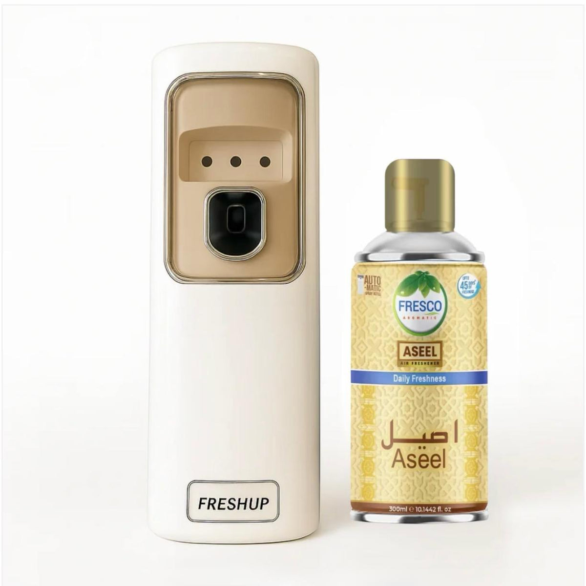 Freshup Automatic Fragrance Dispenser with LED Light, Free Refill and D-Size Batteries