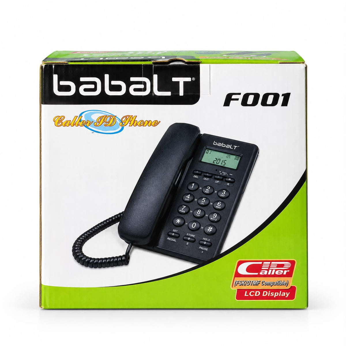 BabalT F001 Black Corded Landline Telephone with Caller ID & LCD Display