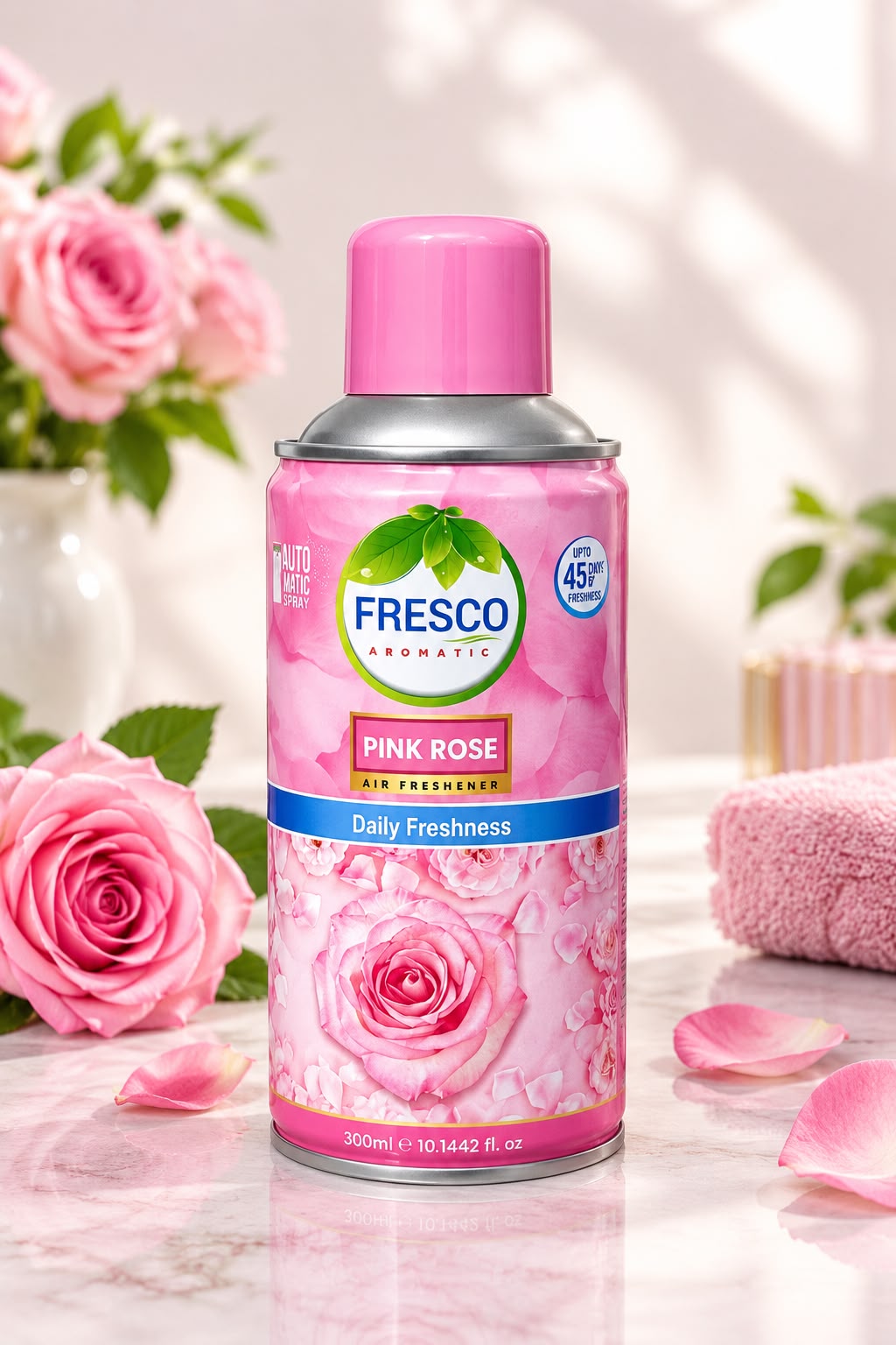 Freshup Automatic Air Freshener Dispenser | Remote Control | Fresco Jasmine Refill | Batteries Included