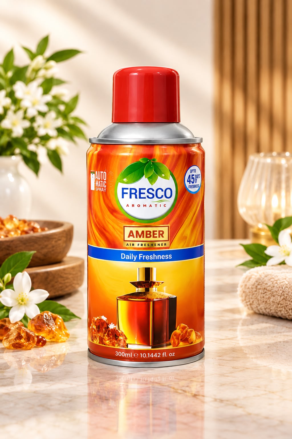 Freshup Automatic Air Freshener Dispenser | Remote Control | Fresco Jasmine Refill | Batteries Included