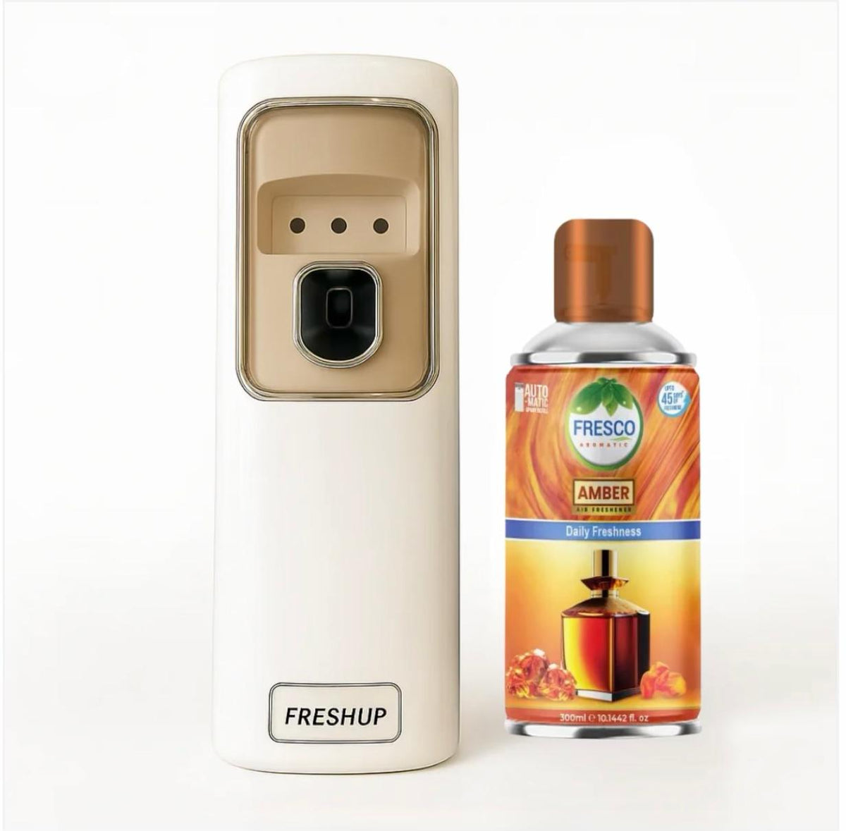 Freshup Automatic Fragrance Dispenser with LED Light, Free Refill and D-Size Batteries