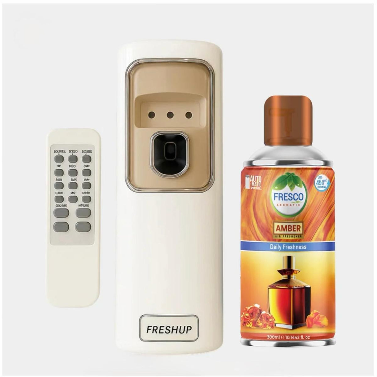 Freshup Automatic Air Freshener Machine with LED and Remote Control – Free Refill Included