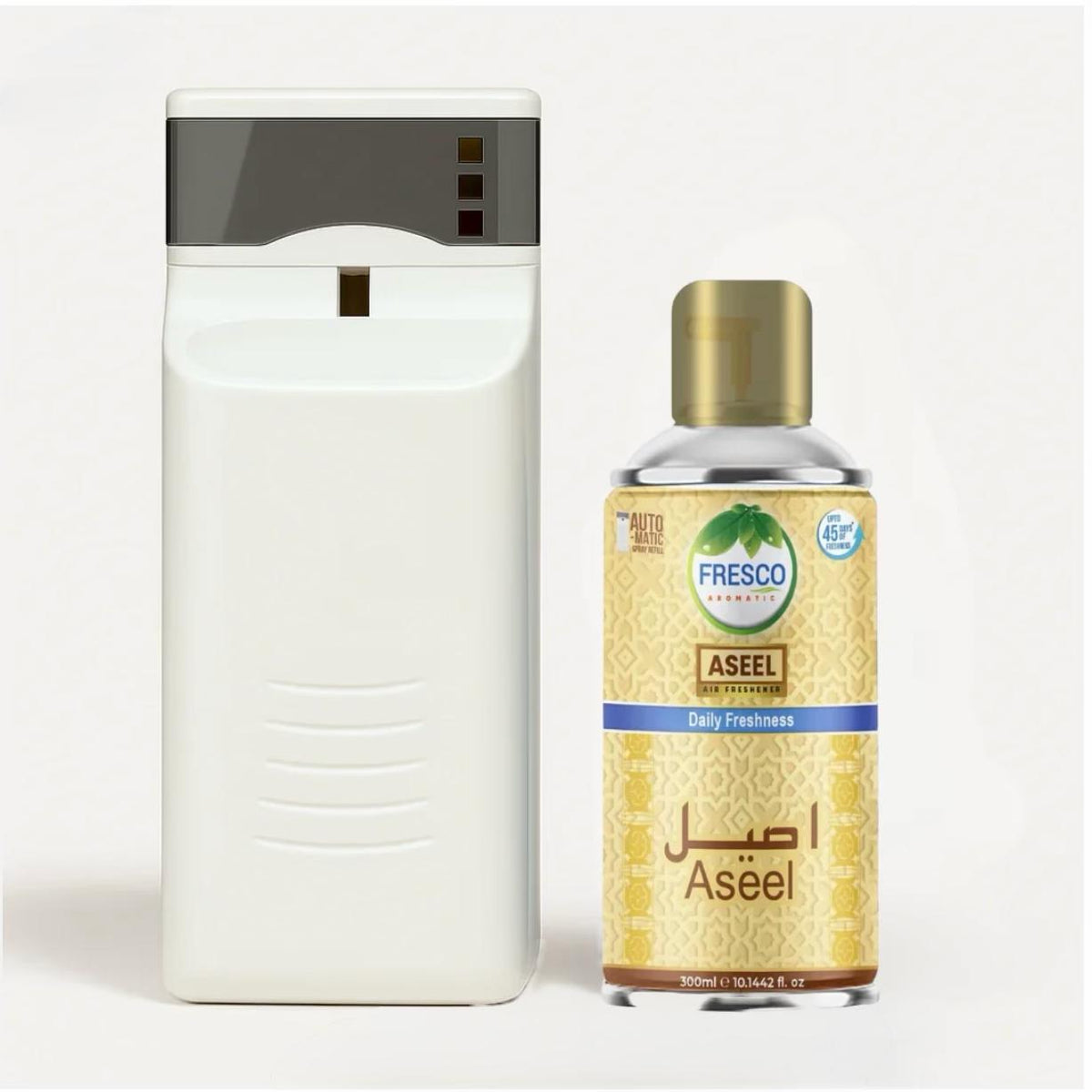 Automatic Air Freshener Dispenser Deluxe Model with Free Fragrance Refill & Batteries