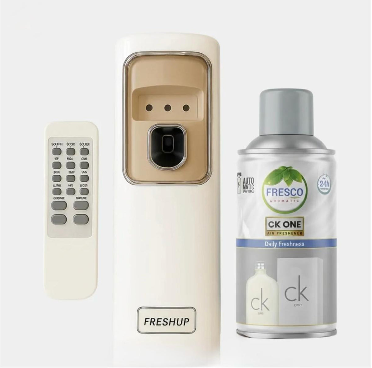 Freshup Automatic Air Freshener Machine with LED and Remote Control – Free Refill Included