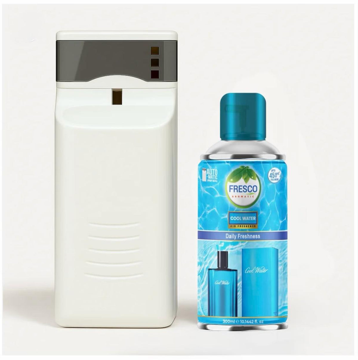 Automatic Air Freshener Dispenser Deluxe Model with Free Fragrance Refill & Batteries