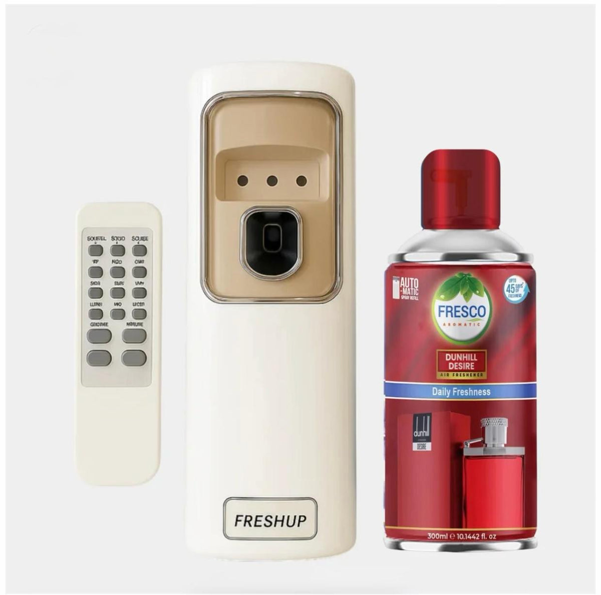 Freshup Automatic Air Freshener Machine with LED and Remote Control – Free Refill Included