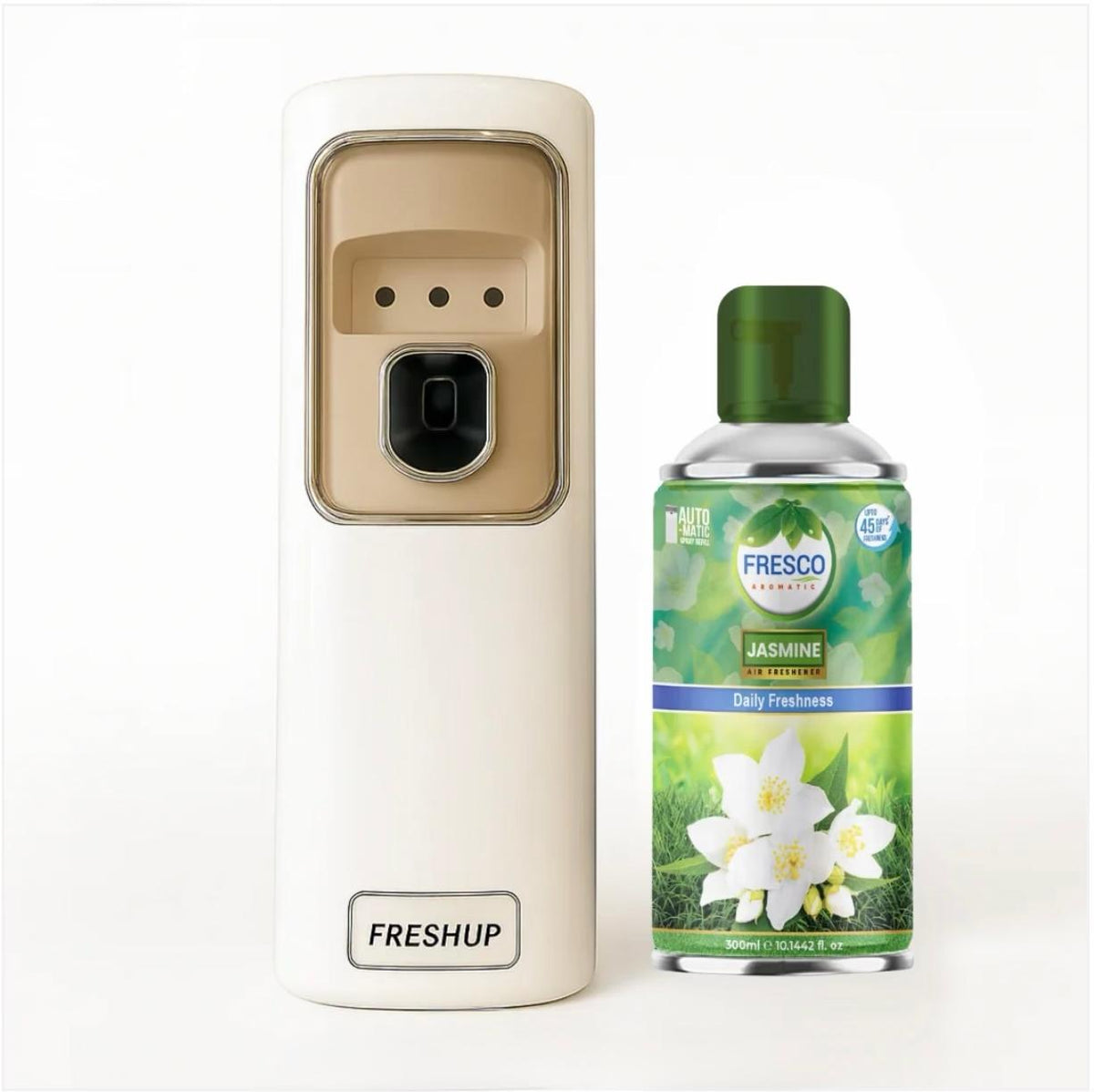 Freshup Automatic Fragrance Dispenser with LED Light, Free Refill and D-Size Batteries