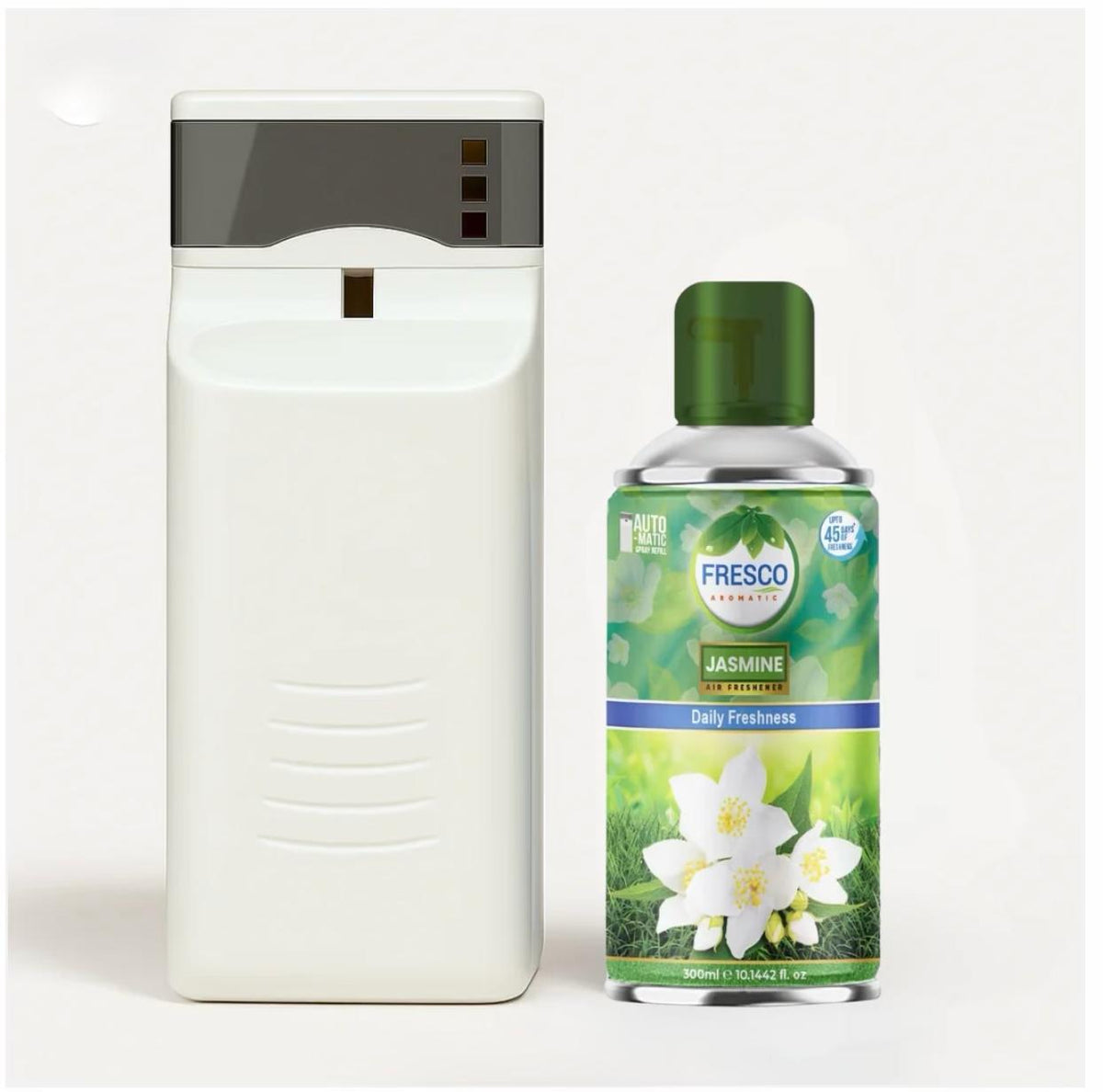 Automatic Air Freshener Dispenser Deluxe Model with Free Fragrance Refill & Batteries