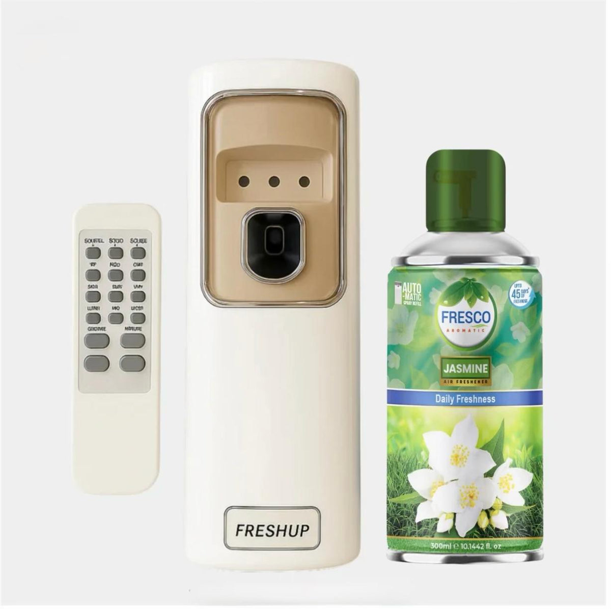 Freshup Automatic Air Freshener Machine with LED and Remote Control – Free Refill Included