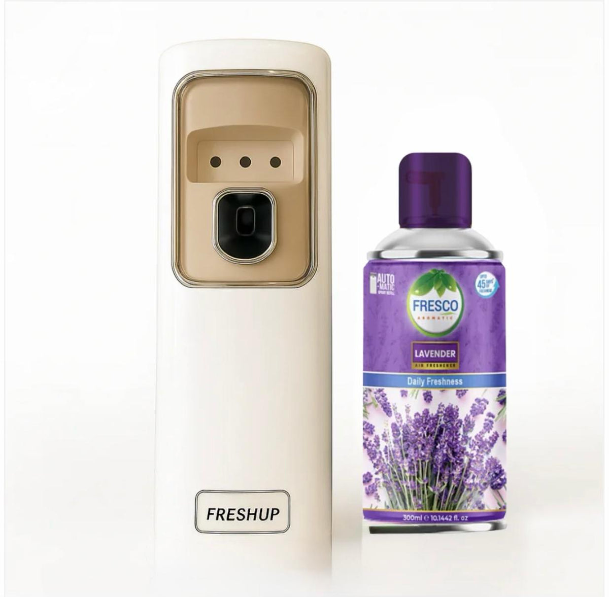Freshup Automatic Fragrance Dispenser with LED Light, Free Refill and D-Size Batteries