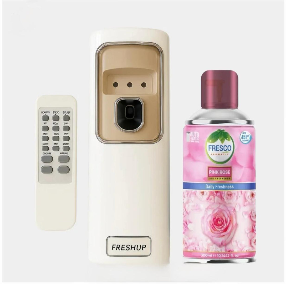 Freshup Automatic Air Freshener Machine with LED and Remote Control – Free Refill Included