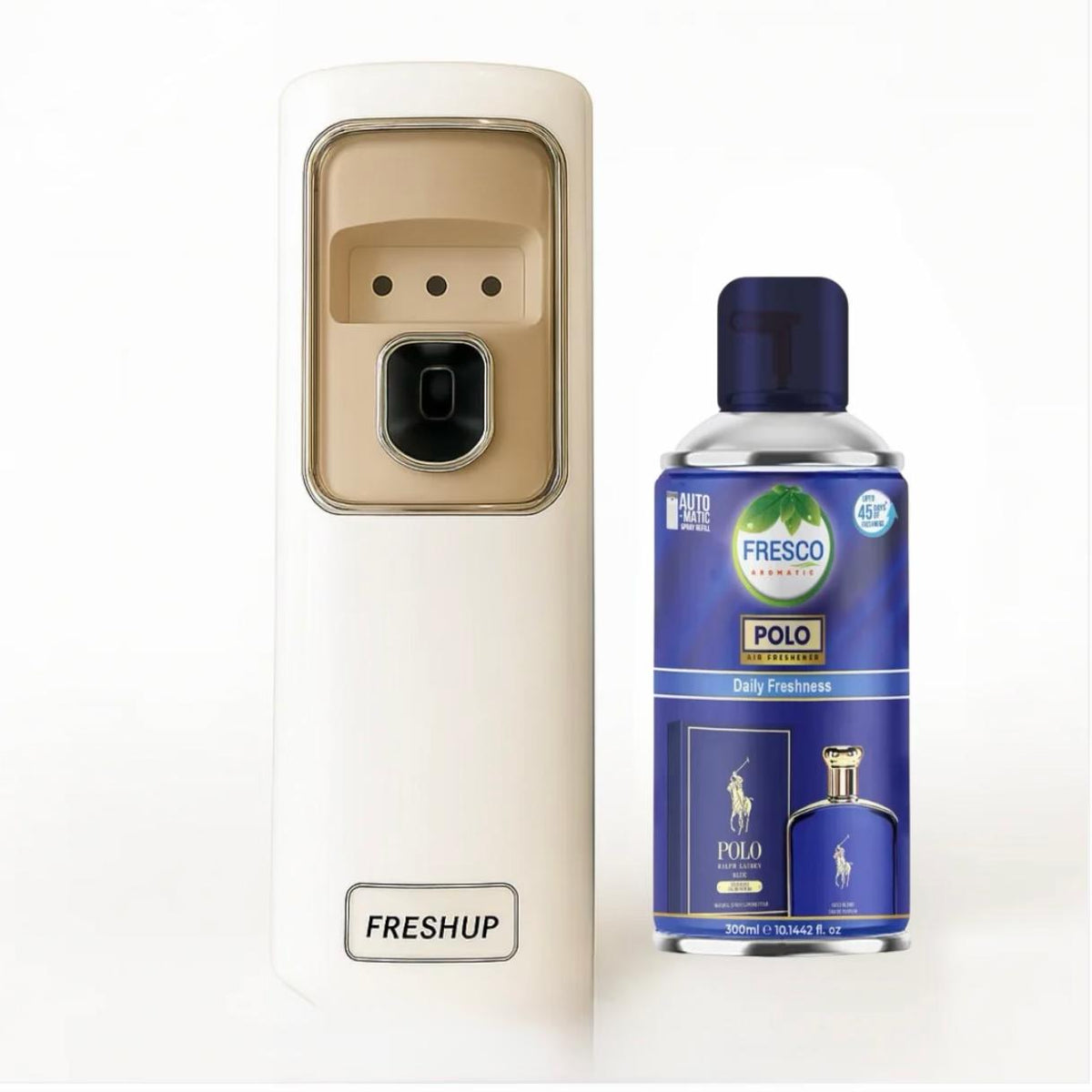 Freshup Automatic Fragrance Dispenser with LED Light, Free Refill and D-Size Batteries