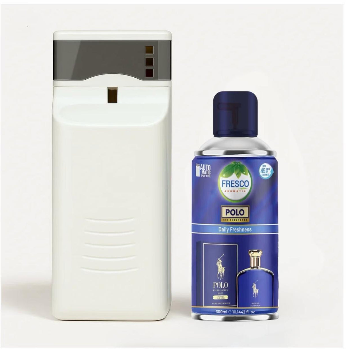 Automatic Air Freshener Dispenser Deluxe Model with Free Fragrance Refill & Batteries