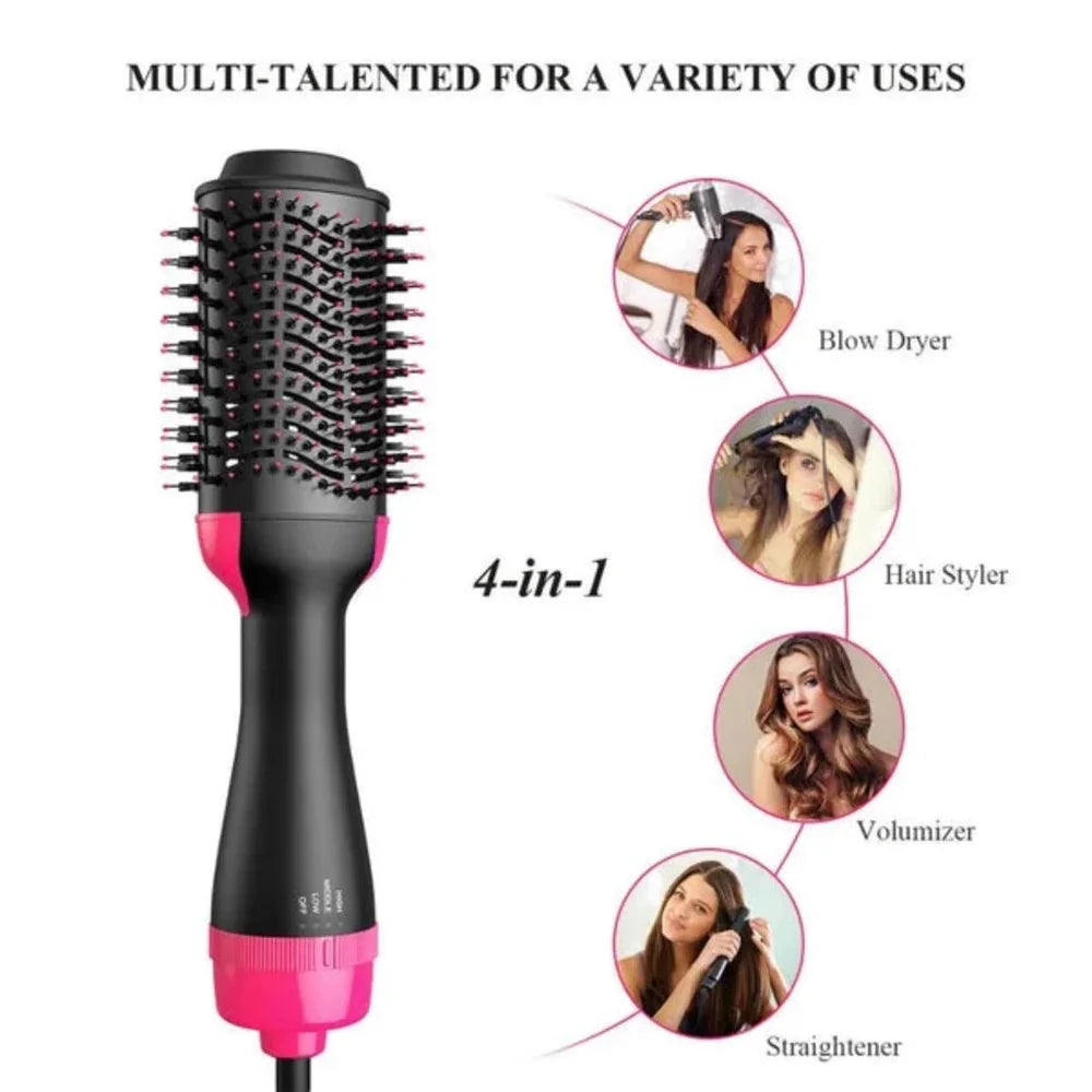 One Step Hair Dryer brush head close-up showing nylon bristles pink dots and air vents