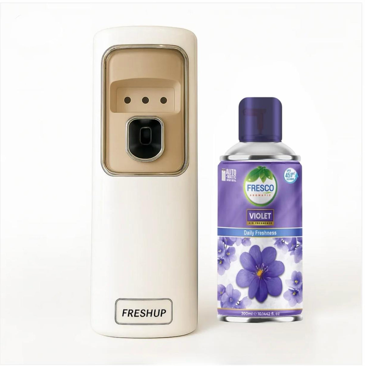 Freshup Automatic Fragrance Dispenser with LED Light, Free Refill and D-Size Batteries