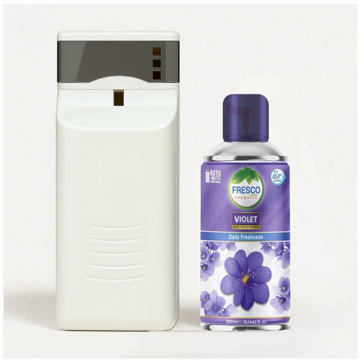 Automatic Air Freshener Dispenser Deluxe Model with Free Fragrance Refill & Batteries