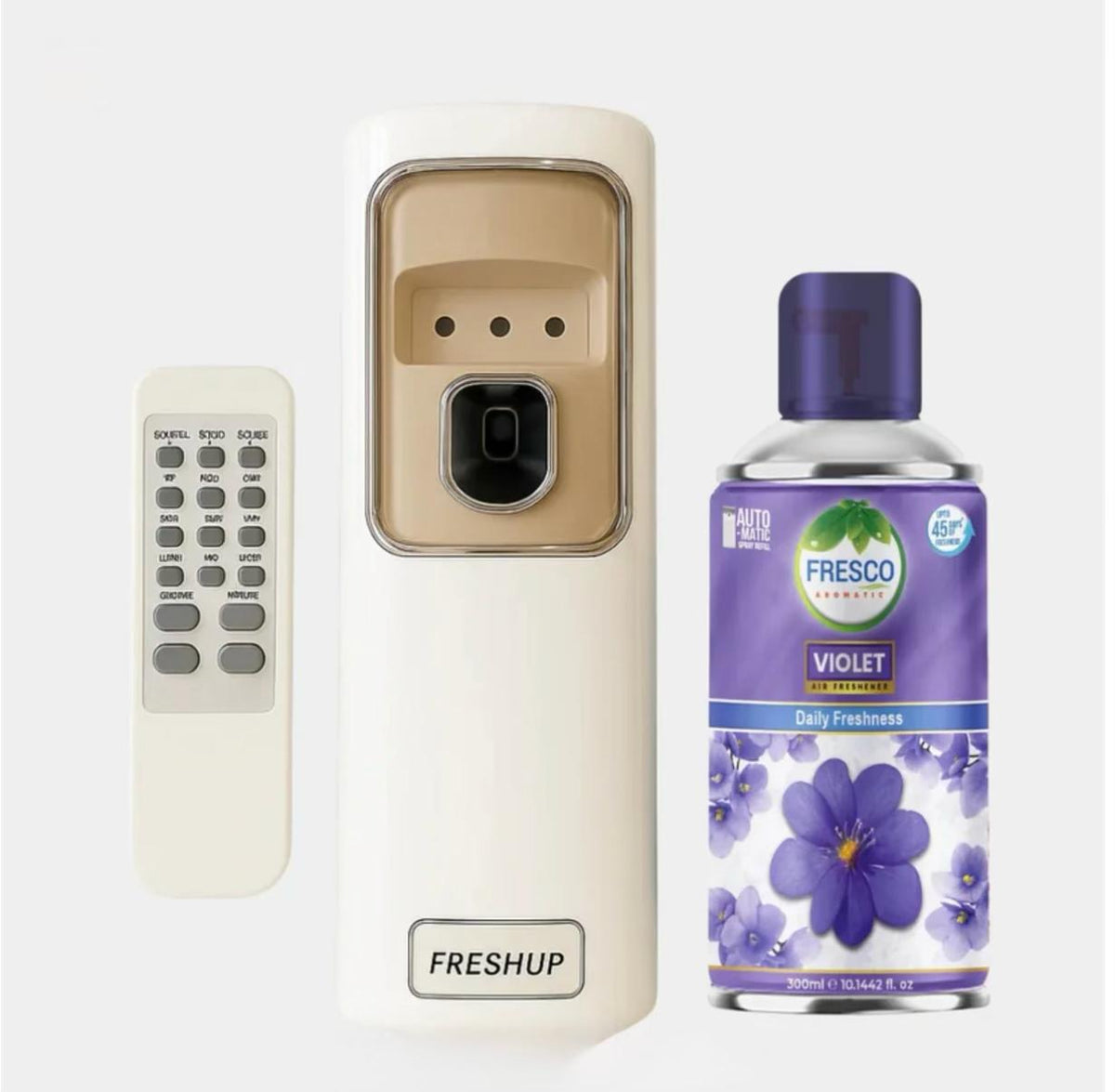 Freshup Automatic Air Freshener Machine with LED and Remote Control – Free Refill Included