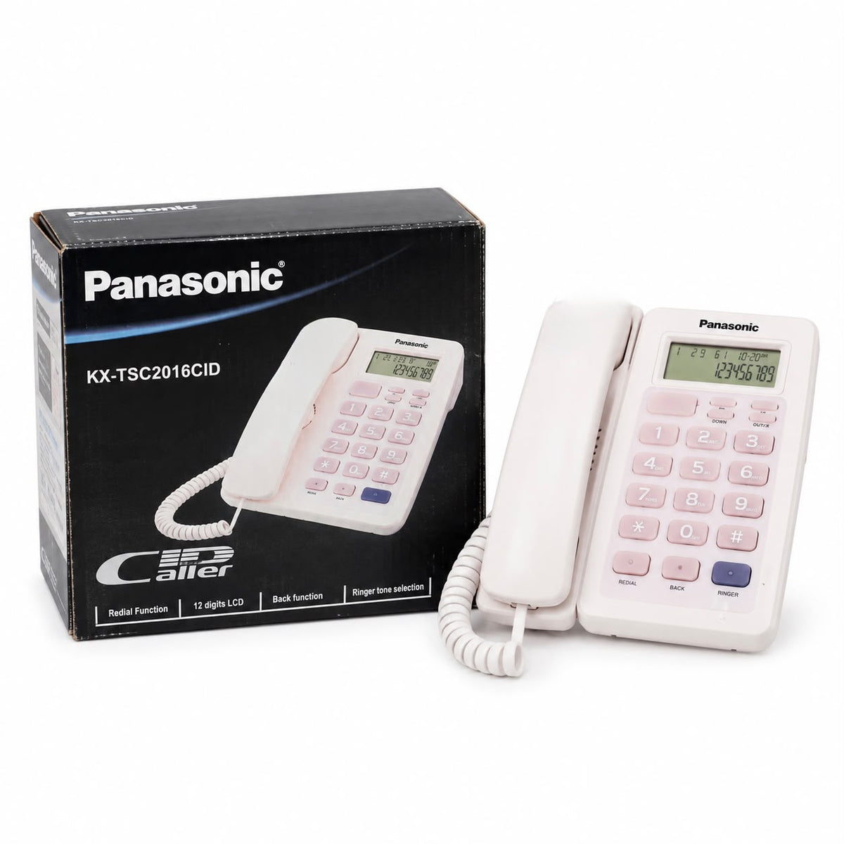 Panasonic KX-TSC2016CID Black Corded Landline Telephone with Caller ID