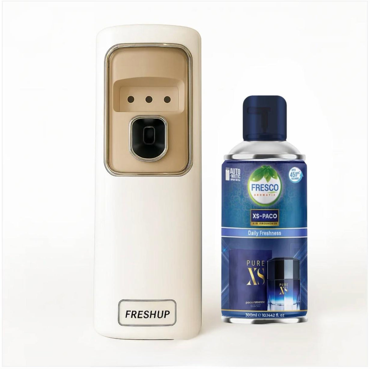 Freshup Automatic Fragrance Dispenser with LED Light, Free Refill and D-Size Batteries