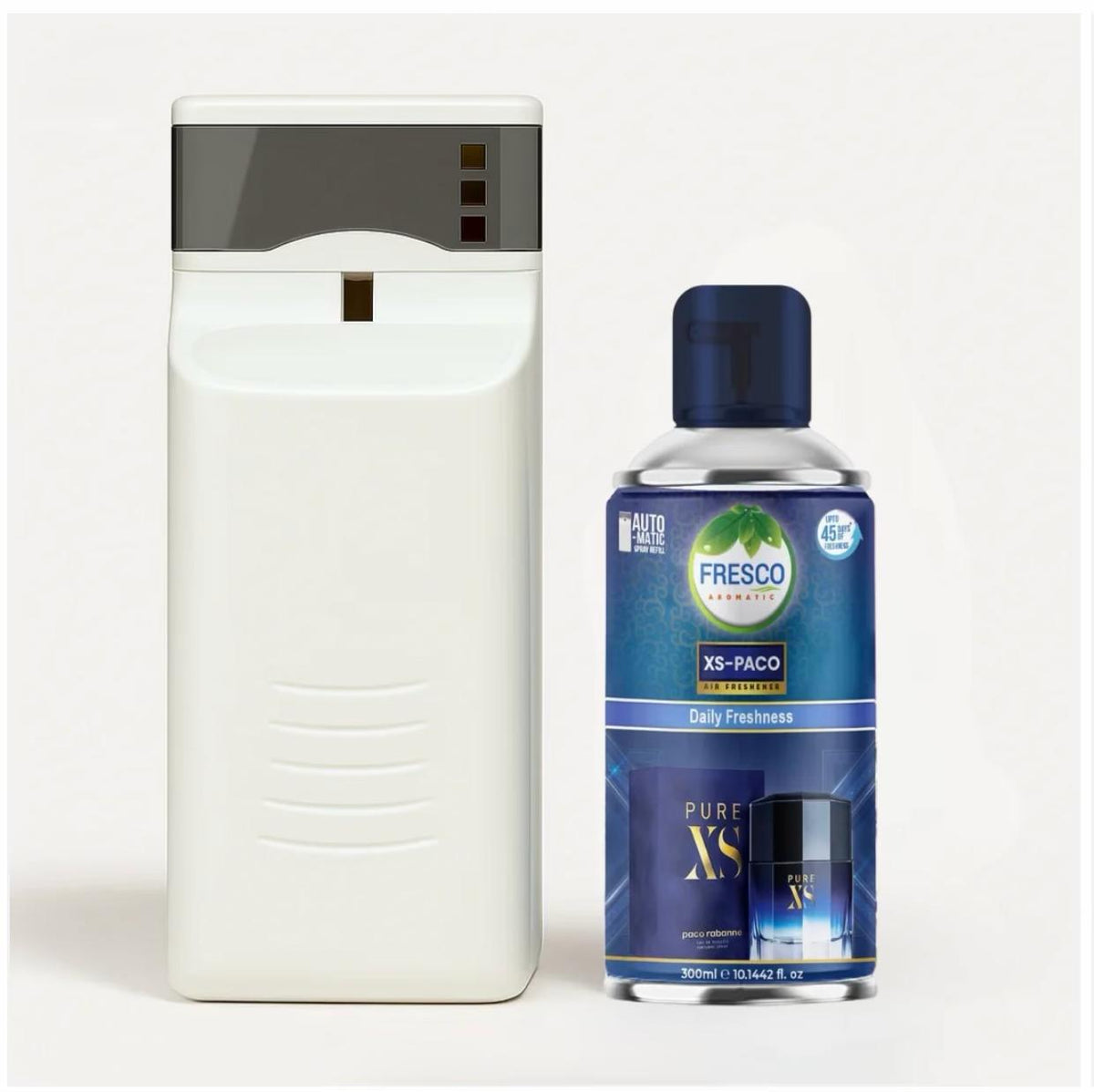 Automatic Air Freshener Dispenser Deluxe Model with Free Fragrance Refill & Batteries